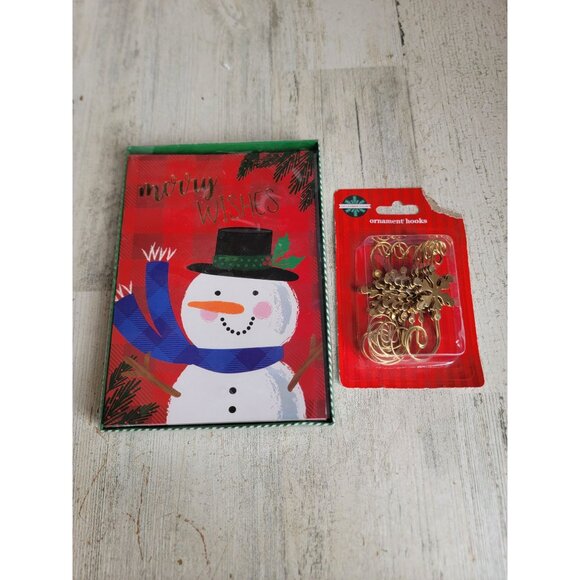 Mary wishes holiday card ornament snowflake hook‎ set Xmas - Picture 1 of 6